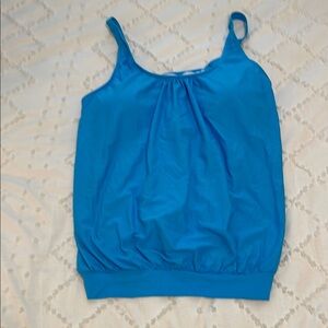 Younique Blue Ruched Camisole Bikini swim Top new XXL